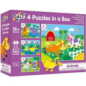 Animals 4 Puzzles In A Box