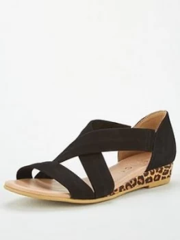 Office Hallie Wedge Sandals - Black