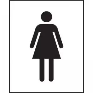 Female Symbol&rsquo; Sign; Self-Adhesive Vinyl 200mm x 250mm