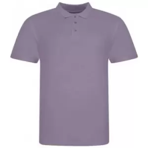 Awdis Mens Piqu Cotton Short-Sleeved Polo Shirt (XL) (Purple)