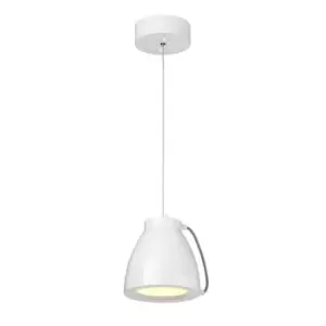 1 Bulb Ceiling Pendant Light Fitting White Painted LED 18W Bulb