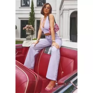 I Saw It First Lilac Wide Leg Jeans - Purple