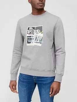 Ps Paul Smith Polaroid Zebra Print Sweatshirt - Grey