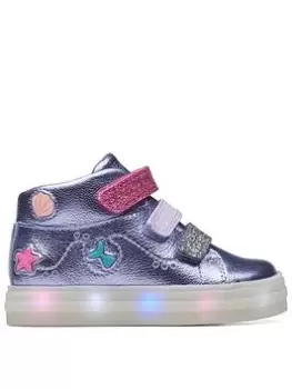 Clarks Toddler Flare Sea High Top Trainer, Purple, Size 6 Younger