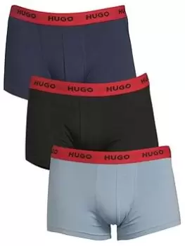 HUGO Bodywear Trunks (3 Pack) - Multi , Multi, Size XL, Men