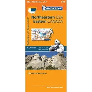 Northeastern USA, Eastern Canada - Michelin Regional Map 583 Map Sheet map 2013