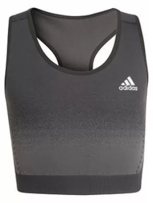 Adidas Junior Girls Ak Tank Top, Black/Grey, Size 9-10 Years, Women