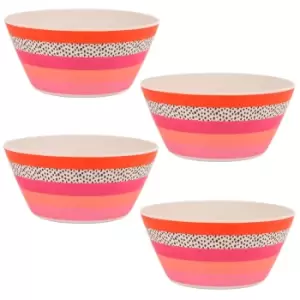 Summerhouse Tribal Fusion Set of 4 Bamboo Bowls