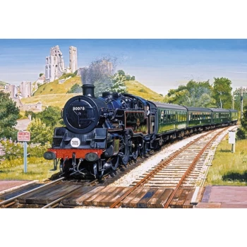 Corfe Castle Crossing Jigsaw Puzzle - 500 Pieces