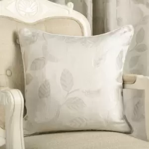 Curtina Bramford Floral Woven Jacquard Cushion Cover, Natural, 43 x 43 Cm