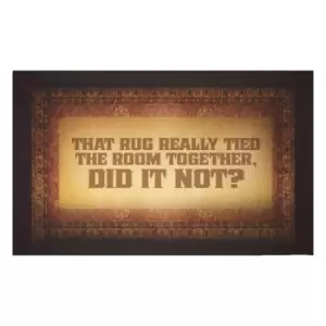 Big Lebowski Text Woven Rug - Small