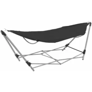 Hammock with Foldable Stand Black vidaXL - Black