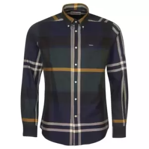 Barbour Mens Dunoon Tailored Shirt Seaweed Tartan Small