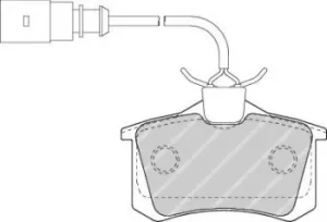 Ferodo FDB1481 Brake Pad Set Rear Axle Premier Car