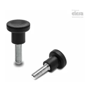 Elesa - Knurled knob-EKK.25-p M8x20-C1 Black