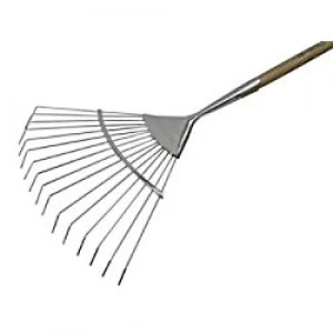 Faithfull Prestige Stainless Steel Lawn Rake Ash Handle