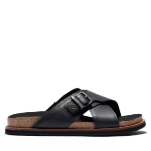 Timberland Amalfi Vibes Cross Slide Sandal For Men In Black Black, Size 10.5