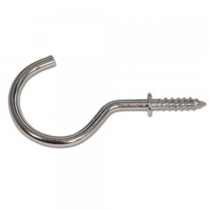 Wickes Round Cup Hook - Zinc Pack of 25