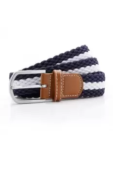 Two Colour Stripe Braid Stretch Belt