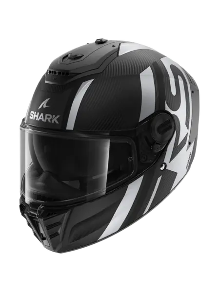 Shark Spartan RS Carbon Shawn Mat Carbon Black Silver DKS Full Face Helmet S