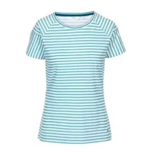 Trespass Womens/Ladies Ani T-Shirt (XXS) (Aquamarine Stripe)