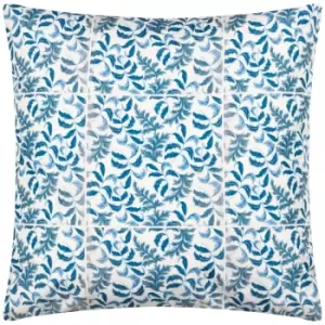 Paoletti Minton Tiles Large Outdoor Cushion Blue