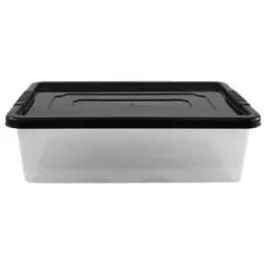 TML Underbed Storage Box (32L) (Ebony/Clear)