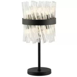 Luminosa Kalih 6 Light G9, Table Lamp, Satin Black, Clear