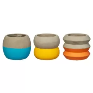 Sass & Belle Colour Block Cement Planter (One Random Supplied)