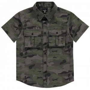 Firetrap Cargo Shirt Junior Boys - Camo AOP