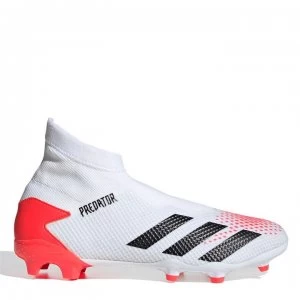 adidas Predator 20.3 Football Boots Firm Ground - White/PopOrange