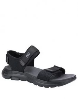 Skechers GOwalk 5 Velcro Sandals - Black, Size 8, Men