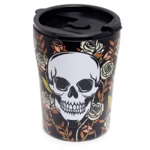 Skulls & Roses Reusable Stainless Hot & Cold Thermal Insulated Food & Drink Cup 300ml