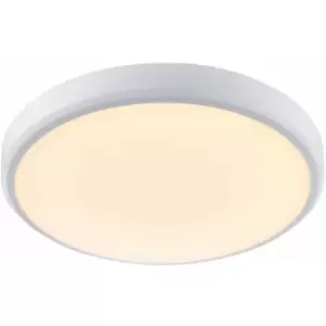 Flush Bathroom Wall or Ceiling Function Light - 15W cct LED Module - White