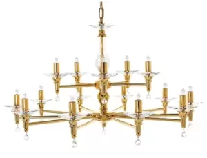 San Marino Gold 15 Arm Chandelier