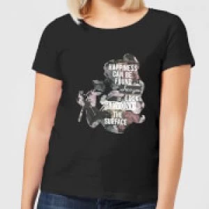 Disney Beauty And The Beast Happiness Womens T-Shirt - Black - 4XL