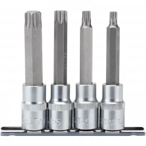 Draper 4 Piece 1/2" Drive TX-Star Socket Bit Set 1/2" 100mm