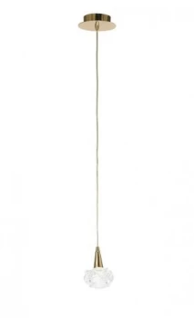 Ceiling Pendant 1 Light G9, French Gold