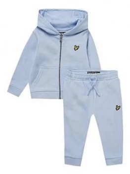 Lyle & Scott Toddler Boys Zip Through Hoodie And Jog Set - Chambray Blue