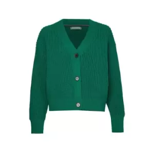 Tommy Hilfiger Org Cotton Button V-Nk Cardigan - Green