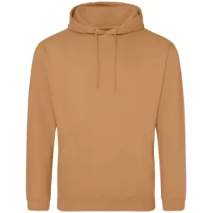 Awdis Unisex Adult College Hoodie (XL) (Caramel Latte)