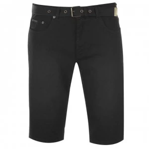 Pierre Cardin Web Belt Shorts Mens - Black