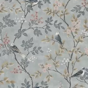 Superfresco Easy Birds of a Feather Denim Wallpaper