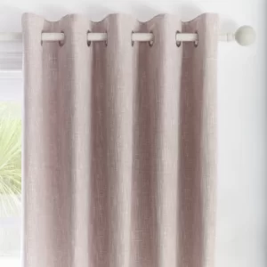 Appletree Loft Boucle Blush Eyelet Curtains Blush (Pink)