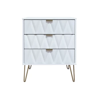 Ice 3 Drawer Midi Chest - White