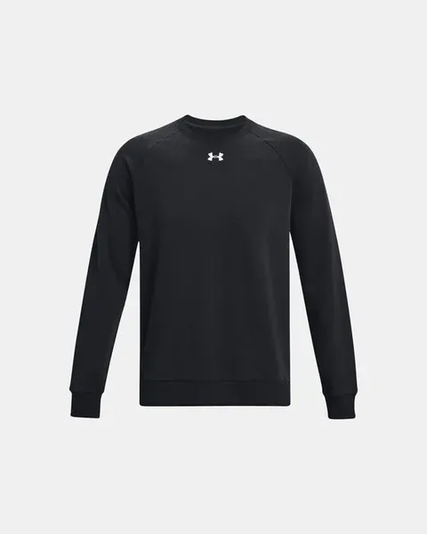 Under Armour Rival Fitted Crew Sweater Mens Crew Sweaters S Black 52032703350