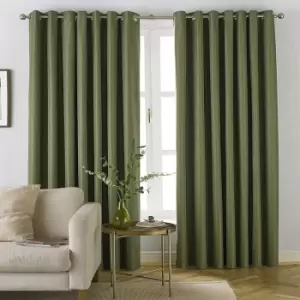 Furn Moon Eyelet Curtains (46in x 56in) (Khaki Brown) - Khaki Brown