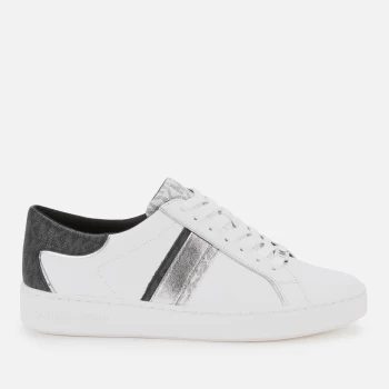 Michael Kors Womens Keaton Stripe Cupsole Trainers - Bright White - UK 6