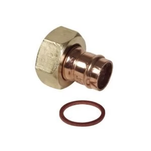 Solder Ring Straight Tap Connector Dia22mm Pack of 2