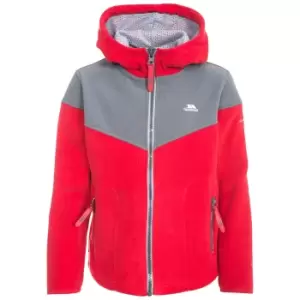 Trespass Boys Bieber Hooded Fleece Jacket (3-4 Years) (Red)